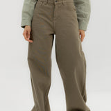 Straight Leg Jeans Olive - AB ESSENTIALS