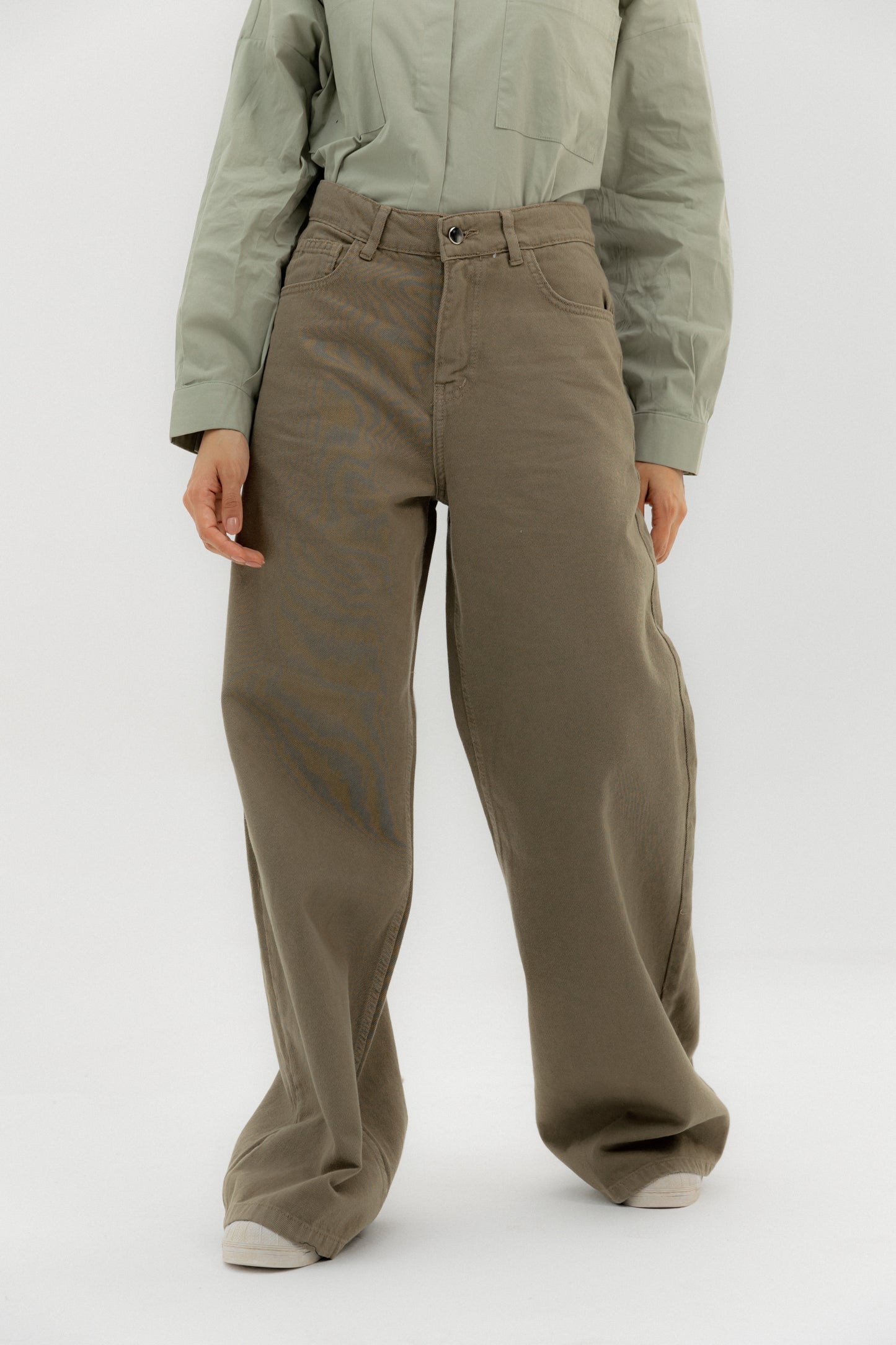 Straight Leg Jeans Olive - AB ESSENTIALS