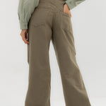 Straight Leg Jeans Olive - AB ESSENTIALS