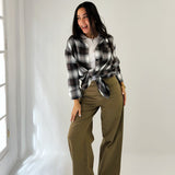 Straight Leg Jeans Olive - AB ESSENTIALS