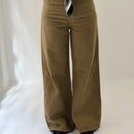 Straight Leg Jeans Olive - AB ESSENTIALS