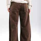 Straight Leg Jeans Washed Brown - AB ESSENTIALS