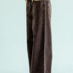 Straight Leg Jeans Washed Brown - AB ESSENTIALS