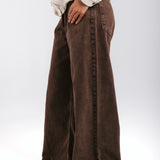 Straight Leg Jeans Washed Brown - AB ESSENTIALS