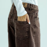 Straight Leg Jeans Washed Brown - AB ESSENTIALS