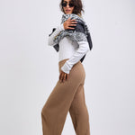 Stripped Knit Pants Beige - AB ESSENTIALS