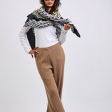 Stripped Knit Pants Beige - AB ESSENTIALS