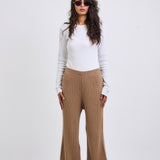 Stripped Knit Pants Beige - AB ESSENTIALS