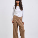 Stripped Knit Pants Beige - AB ESSENTIALS