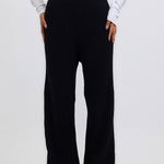 Stripped Knit Pants Black - AB ESSENTIALS
