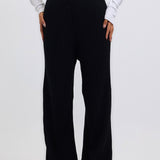 Stripped Knit Pants Black - AB ESSENTIALS