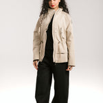 The Icon Gabardine Jacket Beige - AB ESSENTIALS