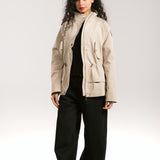 The Icon Gabardine Jacket Beige - AB ESSENTIALS