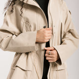 The Icon Gabardine Jacket Beige - AB ESSENTIALS