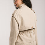 The Icon Gabardine Jacket Beige - AB ESSENTIALS
