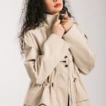 The Icon Gabardine Jacket Beige - AB ESSENTIALS