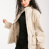 The Icon Gabardine Jacket Beige - AB ESSENTIALS
