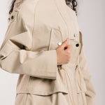 The Icon Gabardine Jacket Beige - AB ESSENTIALS