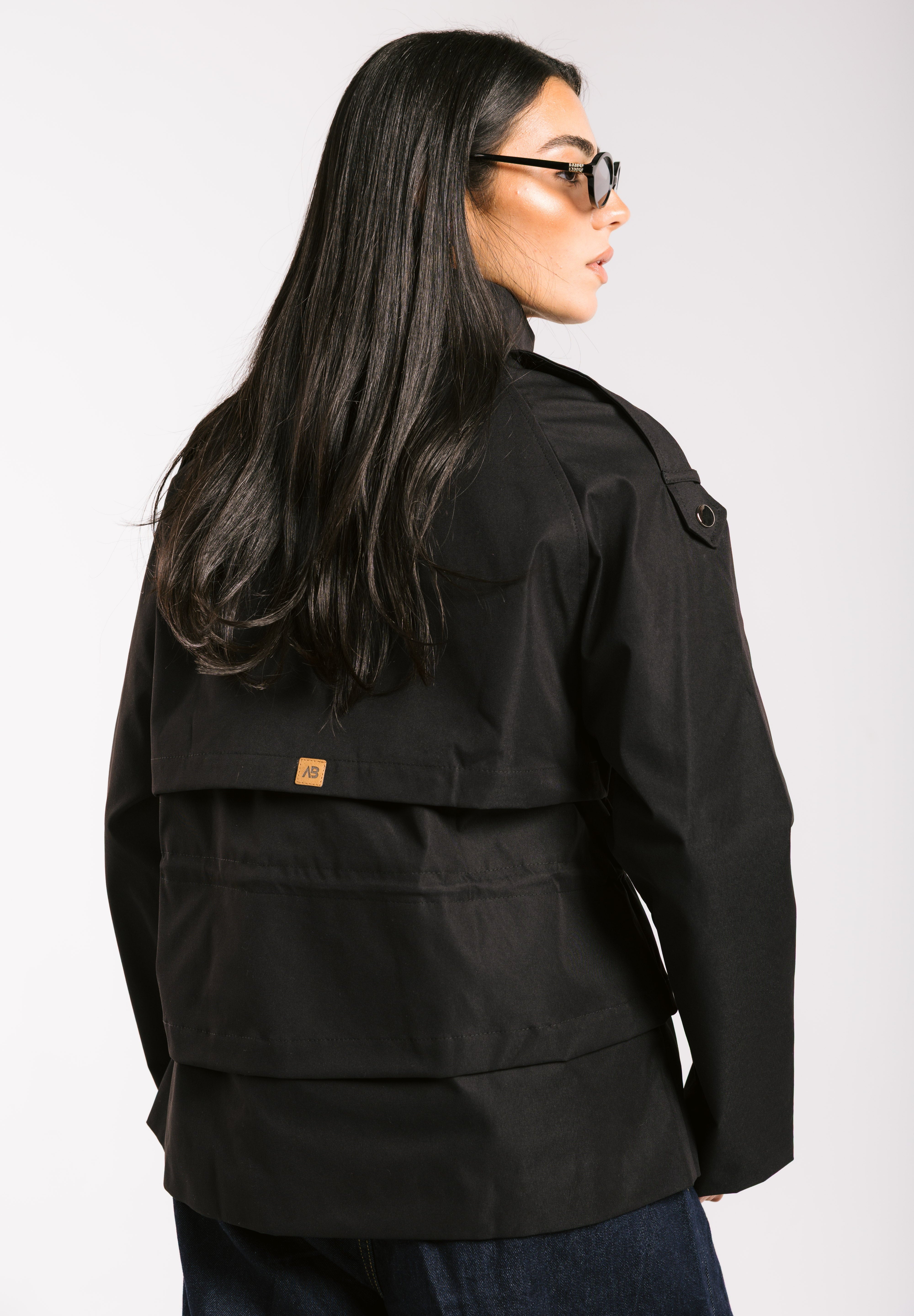 The Icon Gabardine Jacket Black - AB ESSENTIALS