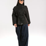 The Icon Gabardine Jacket Black - AB ESSENTIALS