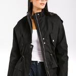The Icon Gabardine Jacket Black - AB ESSENTIALS