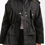 The Icon Gabardine Jacket Black - AB ESSENTIALS