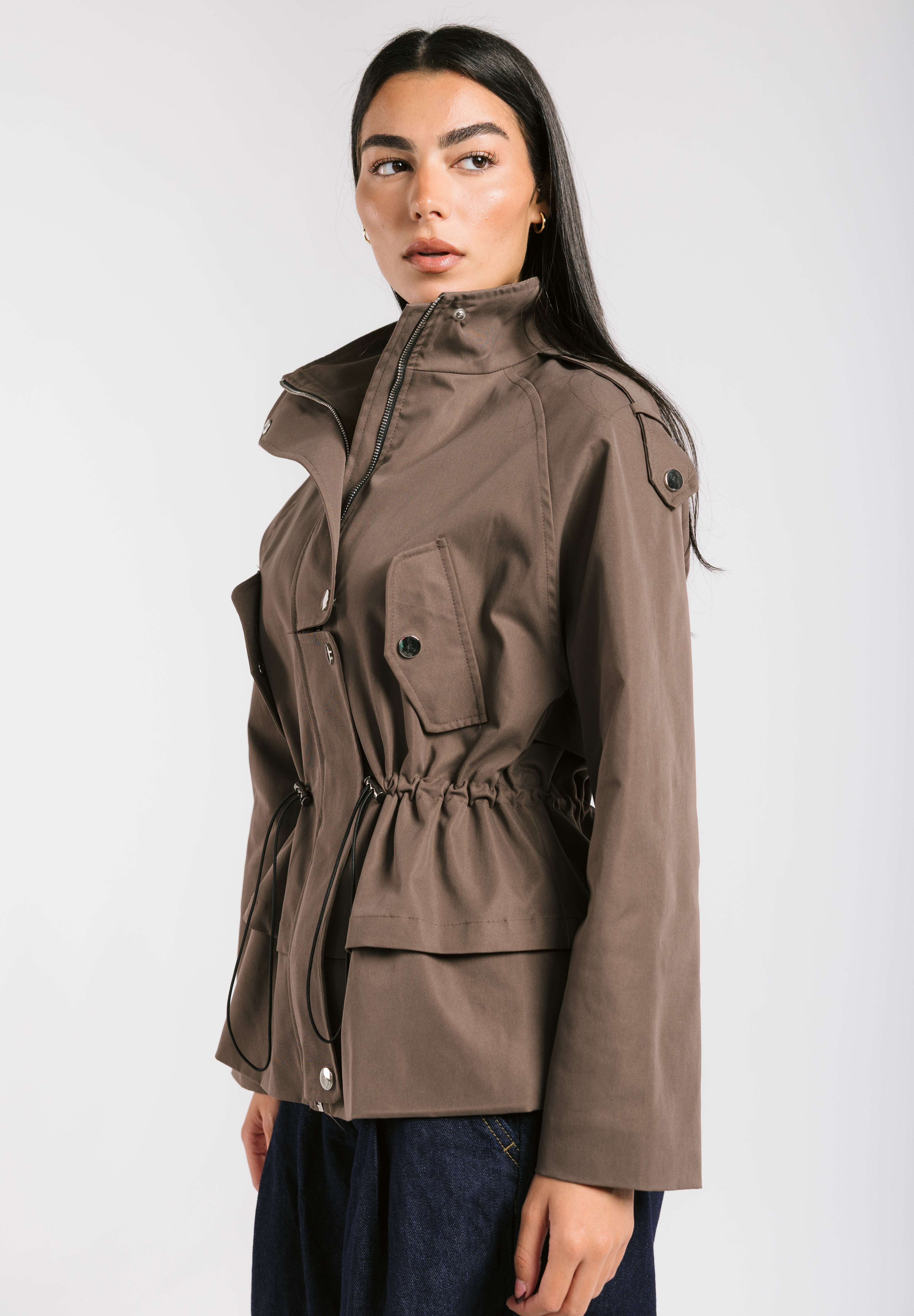 The Icon Gabardine Jacket Brown - AB ESSENTIALS