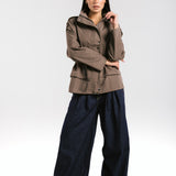 The Icon Gabardine Jacket Brown - AB ESSENTIALS