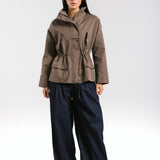 The Icon Gabardine Jacket Brown - AB ESSENTIALS