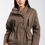 The Icon Gabardine Jacket Brown - AB ESSENTIALS