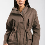 The Icon Gabardine Jacket Brown - AB ESSENTIALS