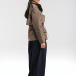 The Icon Gabardine Jacket Brown - AB ESSENTIALS