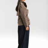 The Icon Gabardine Jacket Brown - AB ESSENTIALS