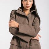 The Icon Gabardine Jacket Brown - AB ESSENTIALS