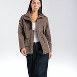 The Icon Gabardine Jacket Brown - AB ESSENTIALS