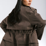 The Icon Gabardine Jacket Brown - AB ESSENTIALS