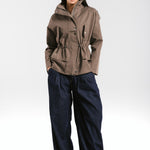 The Icon Gabardine Jacket Brown - AB ESSENTIALS