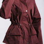 The Icon Gabardine Jacket Burgundy - AB ESSENTIALS