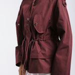 The Icon Gabardine Jacket Burgundy - AB ESSENTIALS