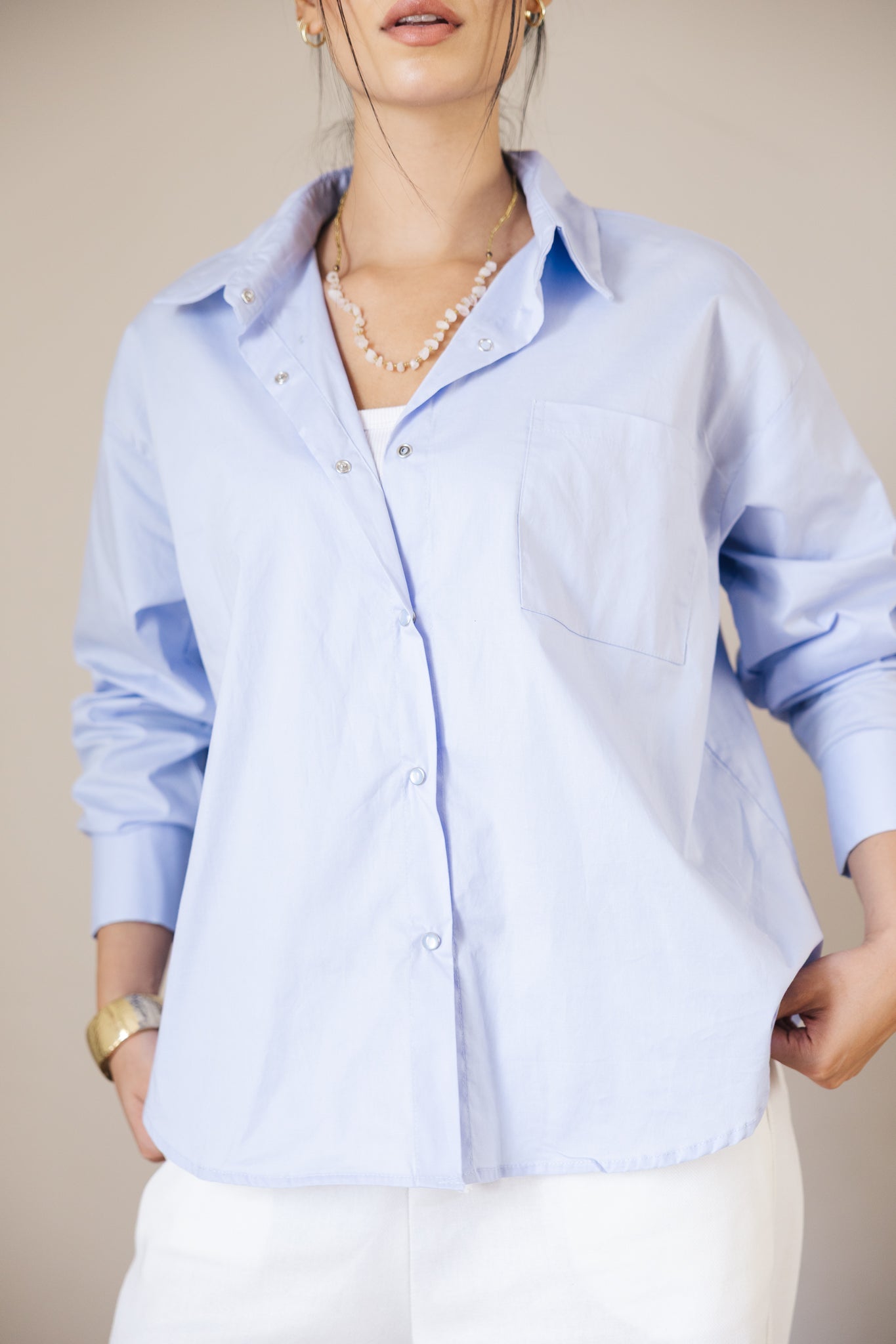 The Perfect Shirt Baby Blue - AB ESSENTIALS