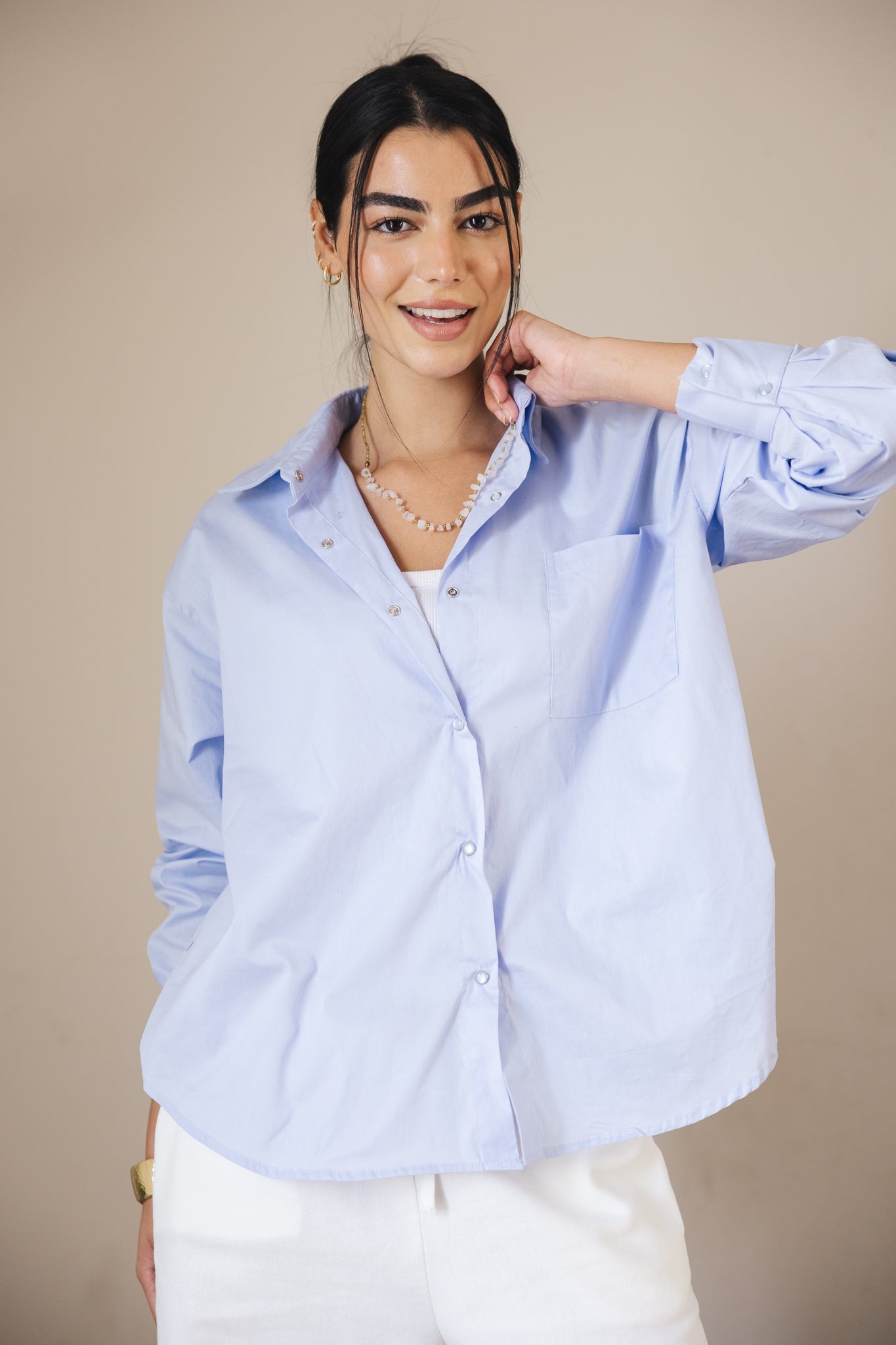The Perfect Shirt Baby Blue - AB ESSENTIALS