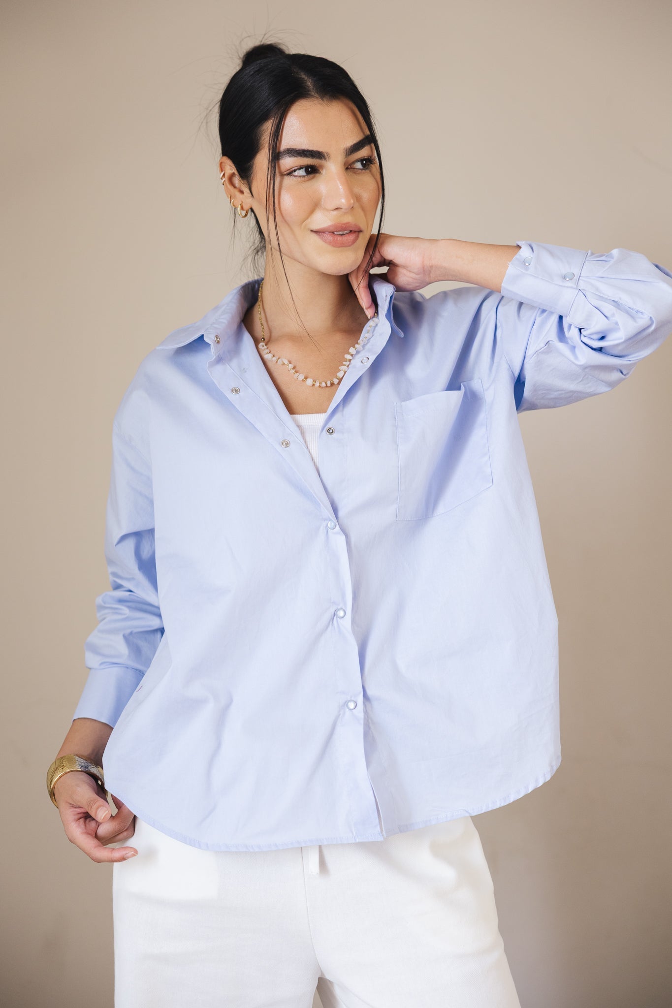 The Perfect Shirt Baby Blue - AB ESSENTIALS