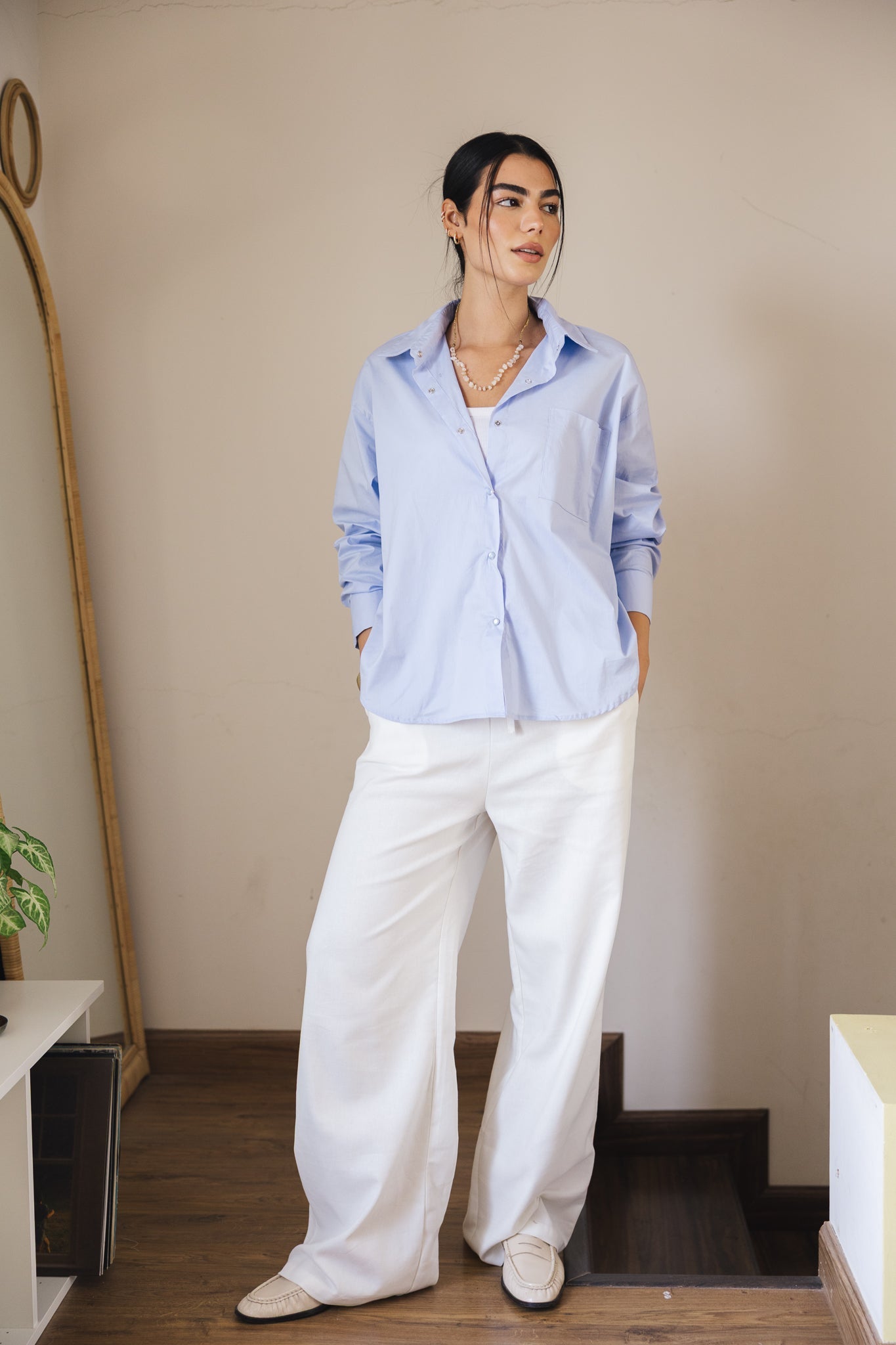 The Perfect Shirt Baby Blue - AB ESSENTIALS