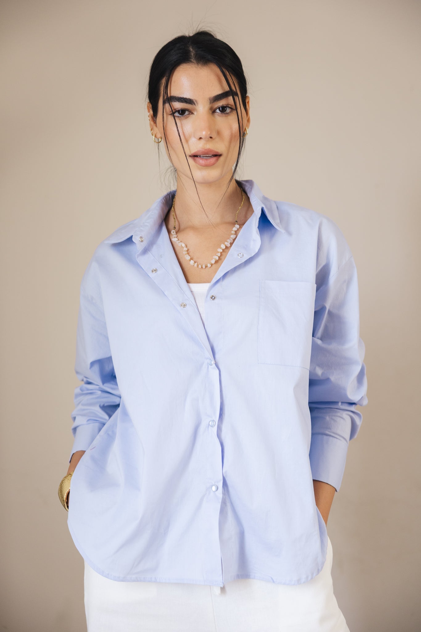The Perfect Shirt Baby Blue - AB ESSENTIALS