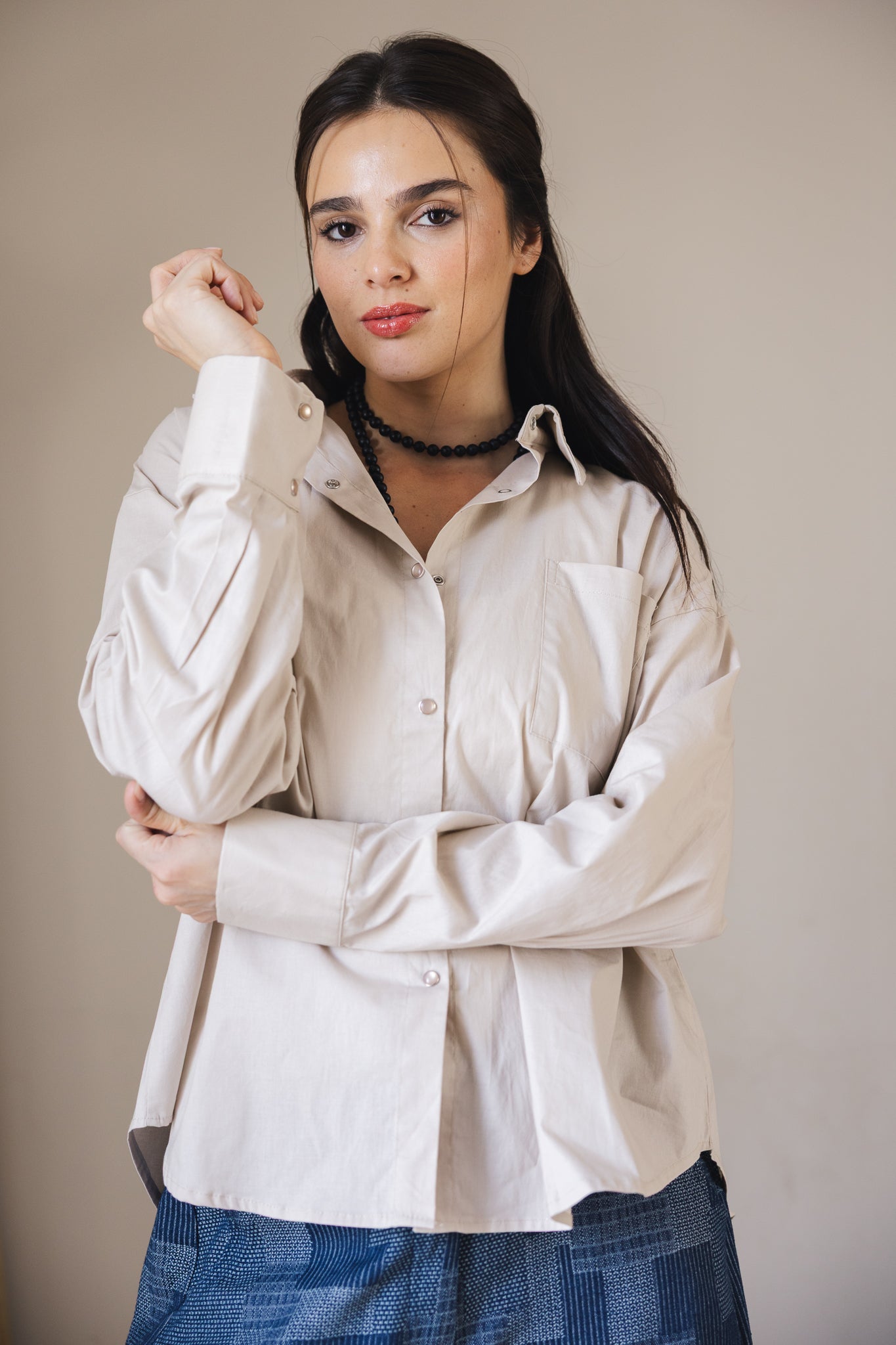 The Perfect Shirt Beige - AB ESSENTIALS