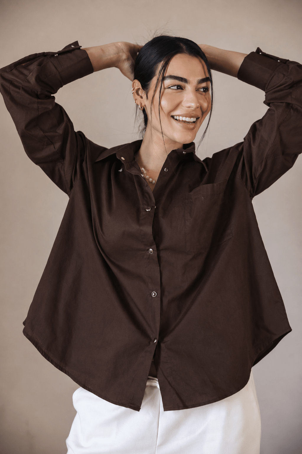 The Perfect Shirt Brown - AB ESSENTIALS