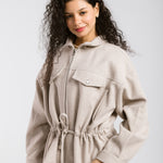 Warm Wool Jacket Beige - AB ESSENTIALS