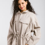 Warm Wool Jacket Beige - AB ESSENTIALS