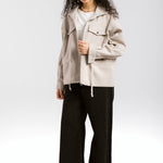 Warm Wool Jacket Beige - AB ESSENTIALS