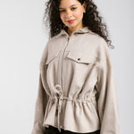 Warm Wool Jacket Beige - AB ESSENTIALS